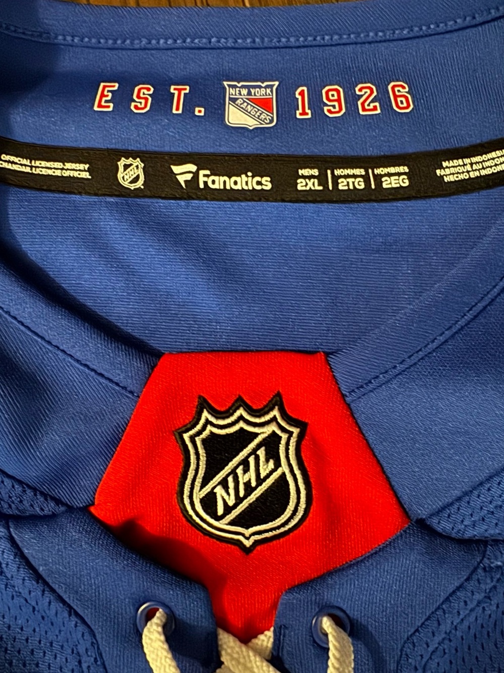 New York Rangers Igor Shesterkin #31 Fanatics Jersey XXL Like New - Picture 10 of 14